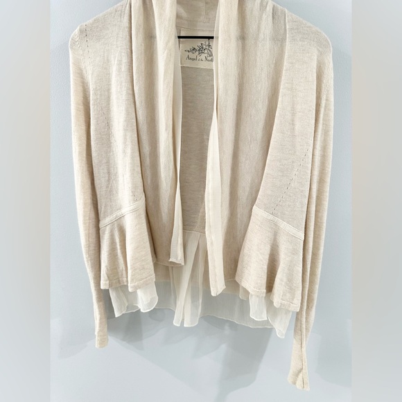 Anthropologie Angel Of The North Cardigan Oatmeal Size Small - Picture 4 of 6